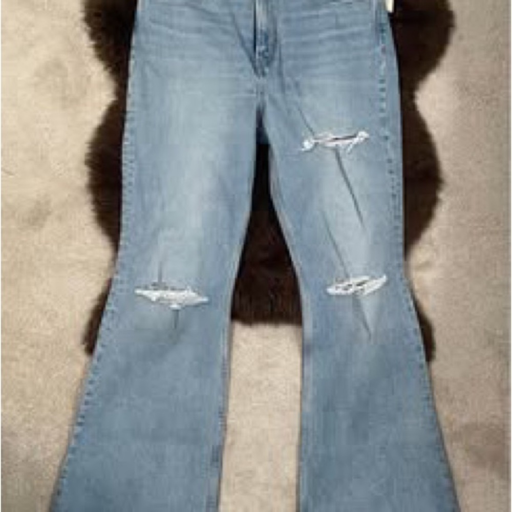 Levi's Light Blue Distressed Flare Jeans